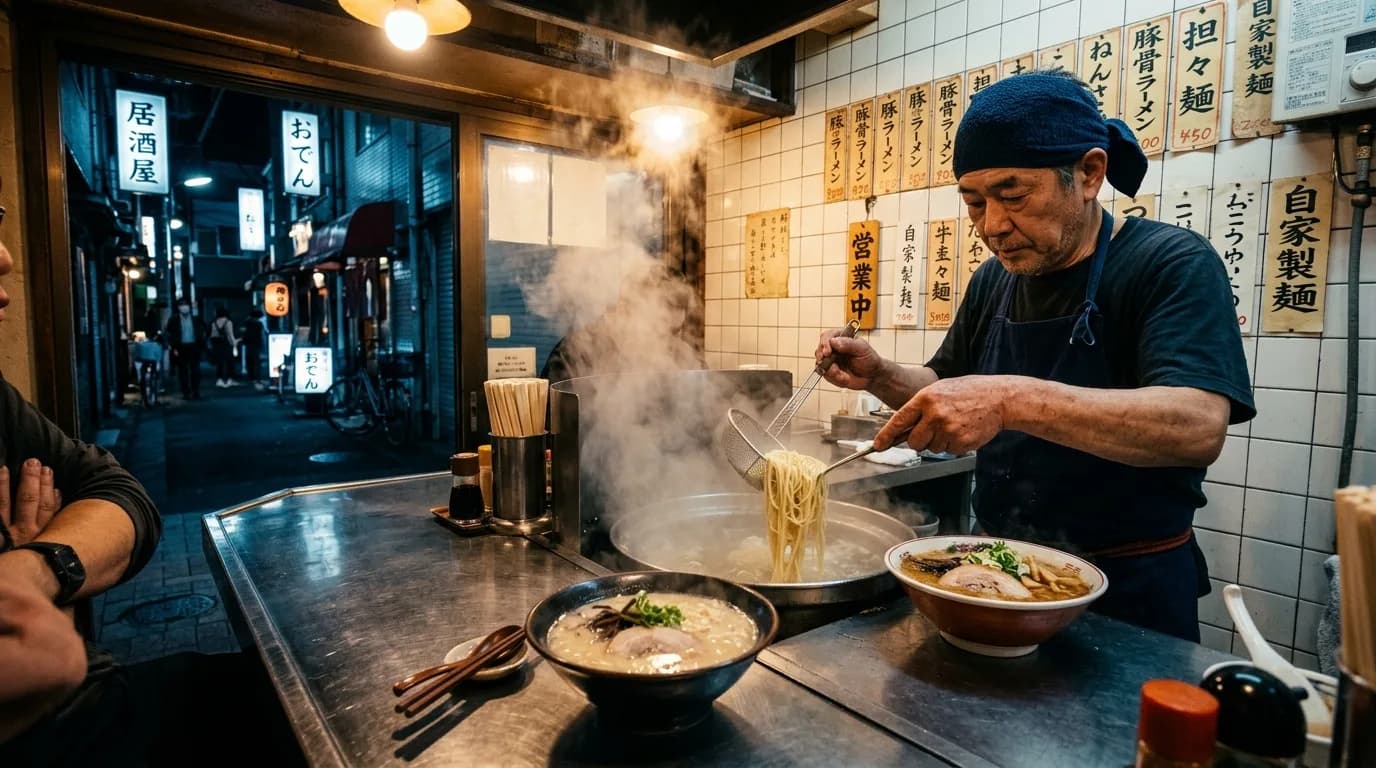Night noodle counter